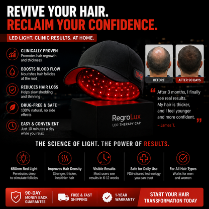 RegroLux Red Light Therapy Hair Revival Cap
